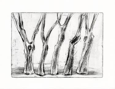 Original Conceptual Tree Printmaking by Vera Almeida