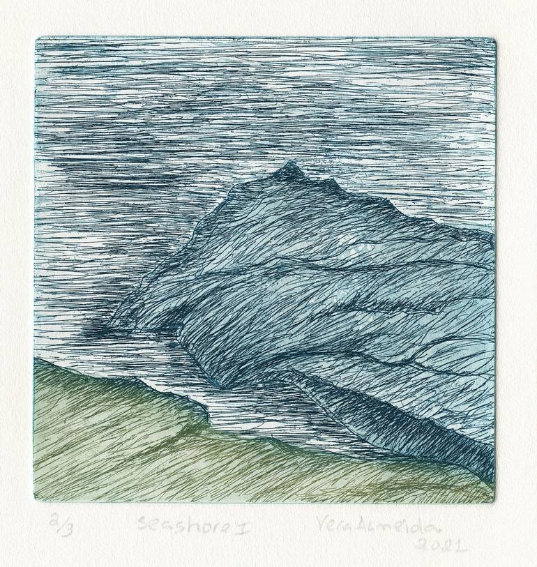 Original Seascape Printmaking by Vera Almeida