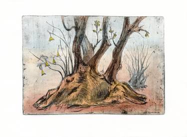 Restlessness, Bare Tree and Yellow Flowers thumb