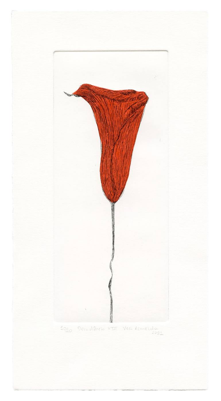 Original Conceptual Floral Printmaking by Vera Almeida