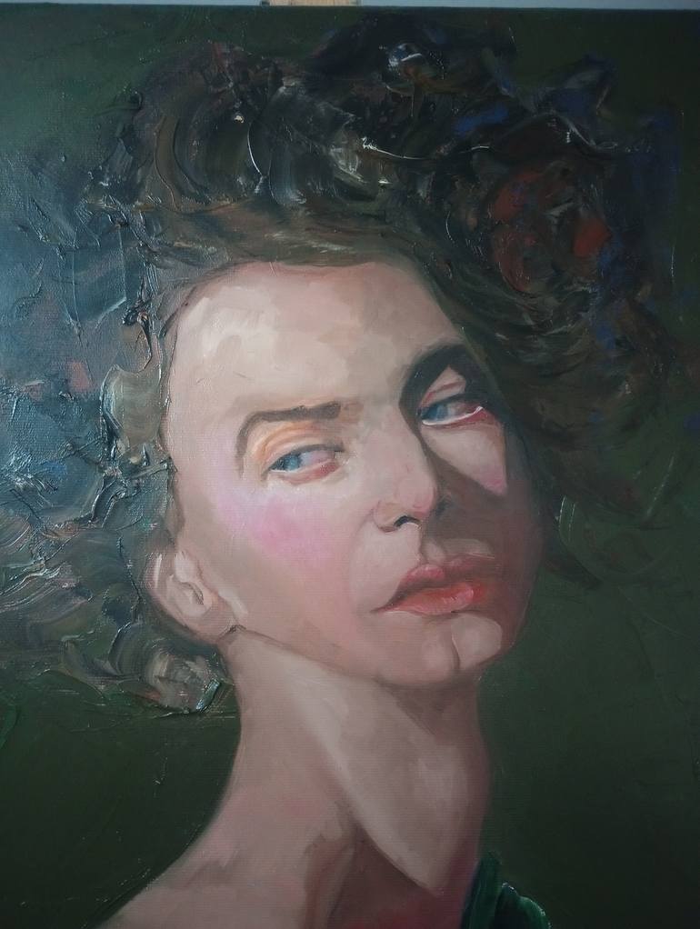 Original Portraiture Portrait Painting by Valentina Baicuianu