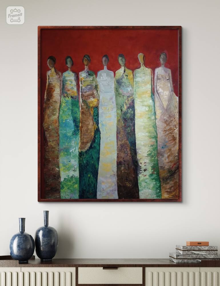 Original Modernism Abstract Painting by Valentina Baicuianu