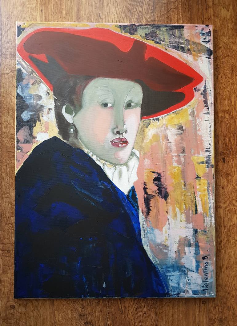 Original Impressionism Portrait Painting by Valentina Baicuianu