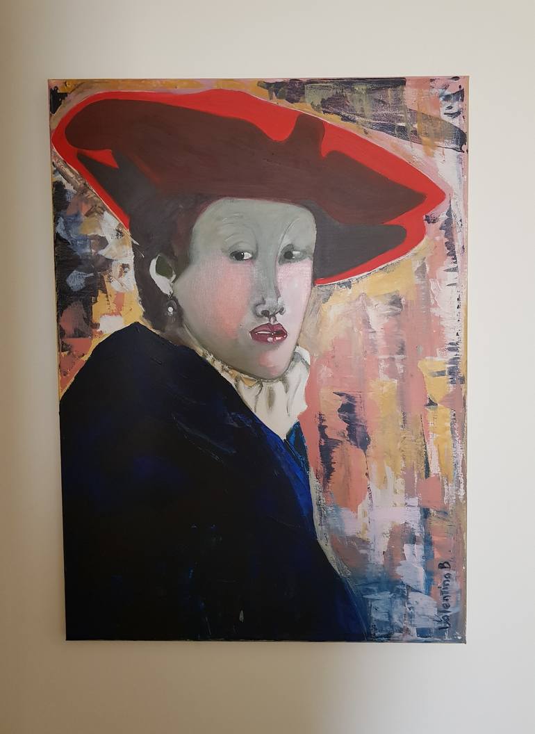 Original Impressionism Portrait Painting by Valentina Baicuianu