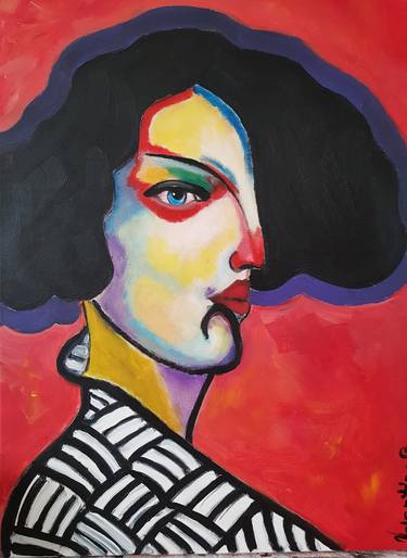 Print of Impressionism Portrait Paintings by Valentina Baicuianu