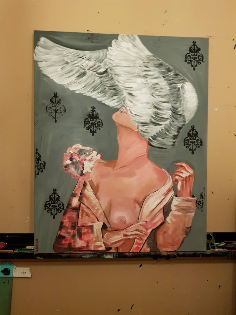 Original Conceptual People Painting by Valentina Baicuianu