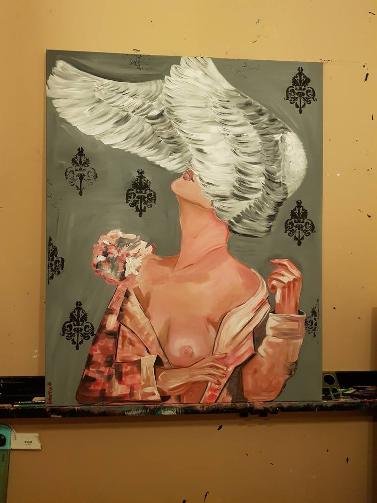 Original Conceptual People Painting by Valentina Baicuianu