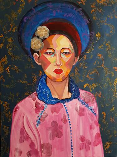 Print of Portraiture Portrait Paintings by Valentina Baicuianu