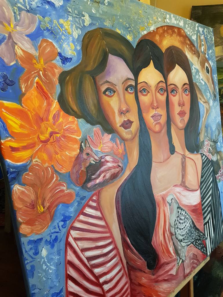 Original Conceptual People Painting by Valentina Baicuianu