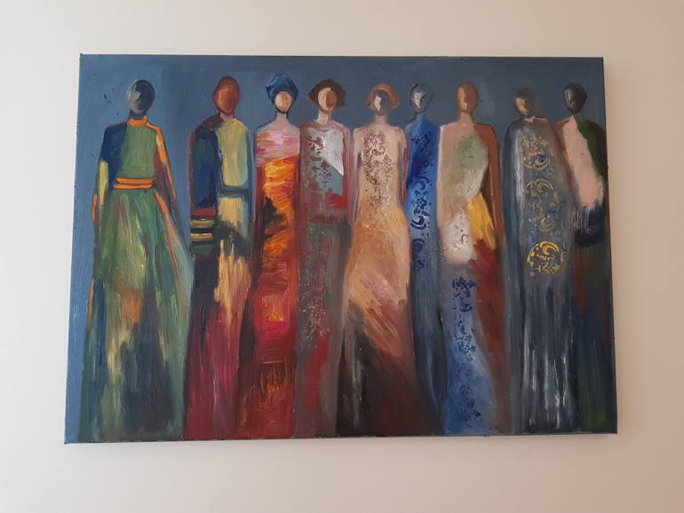 Original Portraiture Portrait Painting by Valentina Baicuianu