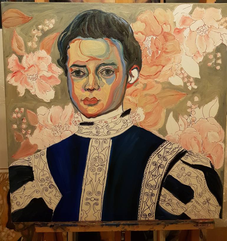 Original Portraiture Portrait Painting by Valentina Baicuianu