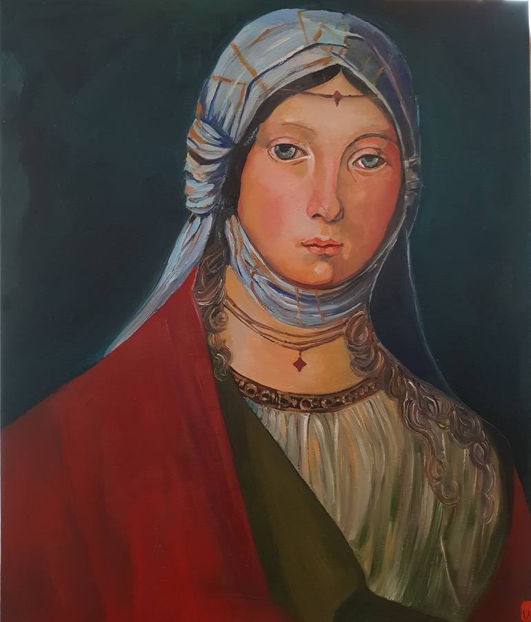 Print of Portraiture Portrait Paintings by Valentina Baicuianu