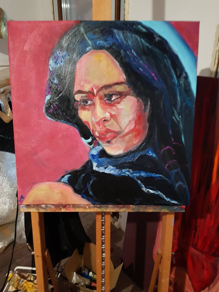 Original Portraiture Portrait Painting by Valentina Baicuianu