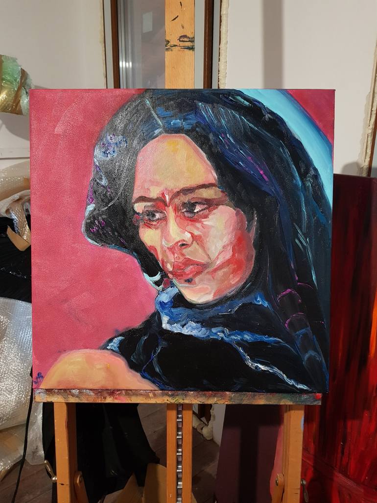 Original Portraiture Portrait Painting by Valentina Baicuianu