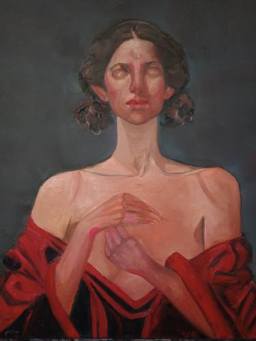 Print of Portrait Paintings by Valentina Baicuianu