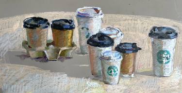 Still life with coffee cups thumb