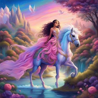Original Artificial Intelligence Fantasy Digital by Darlene Zagata
