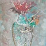 Porcelain, oil on canvas and gold, 100x80, 2024 by Zbyněk Havlín