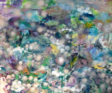 Tailing rhythm - blossom, oil on canvas- airbrush, 100x120, 2022 thumb