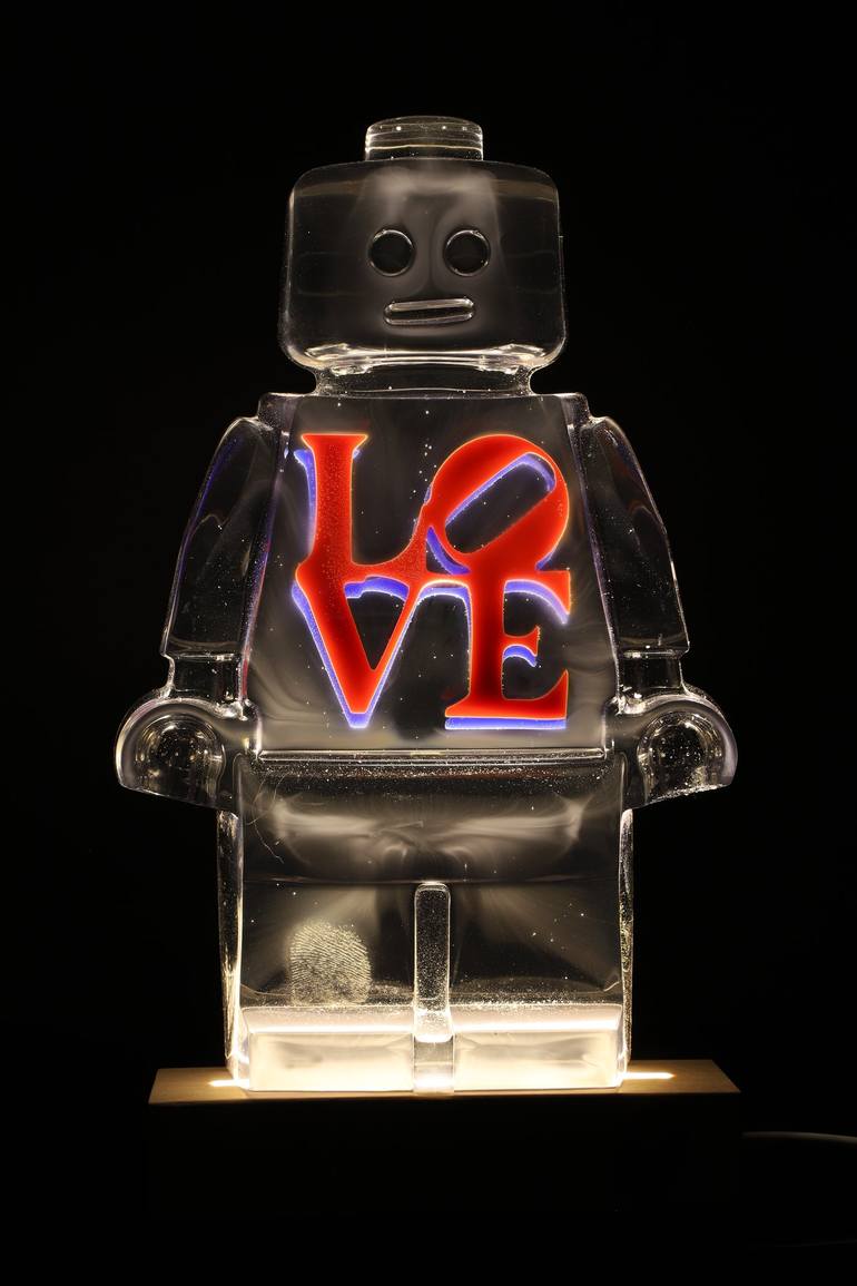 Original Pop Art Love Sculpture by SABATIER VINCENT