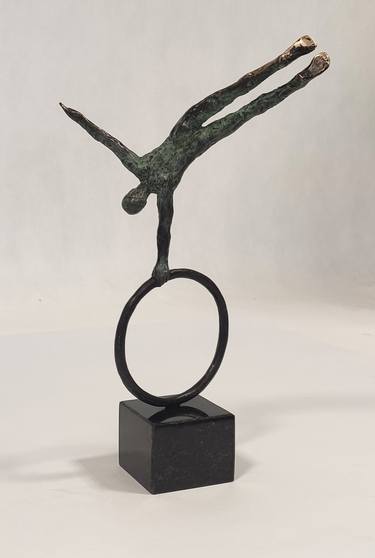 Original Art Deco Sport Sculpture by Joanna Zakrzewska-Cholewa