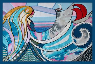 Paintings from fabric "Marine Elegy" thumb