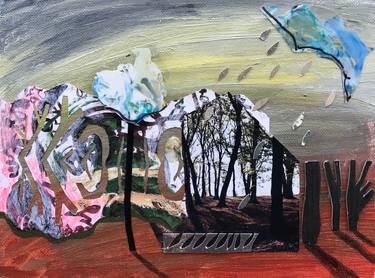 Original Expressionism Landscape Collage by Cristina Labo