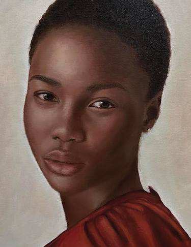 Original Portraiture People Painting by Hayam Elsayed