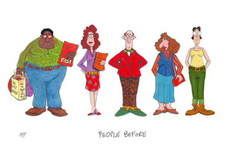 Original Figurative Humor Printmaking by Ponie O