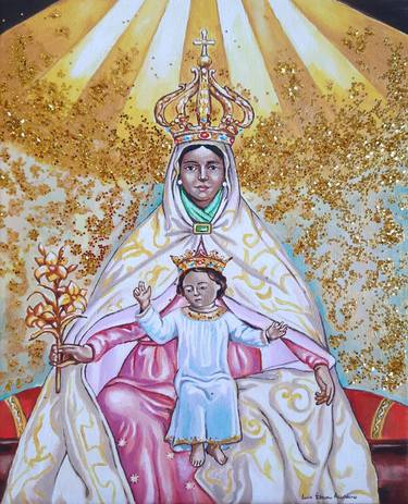 Original Fine Art Religious Painting by Lucia Febronia  Accordino