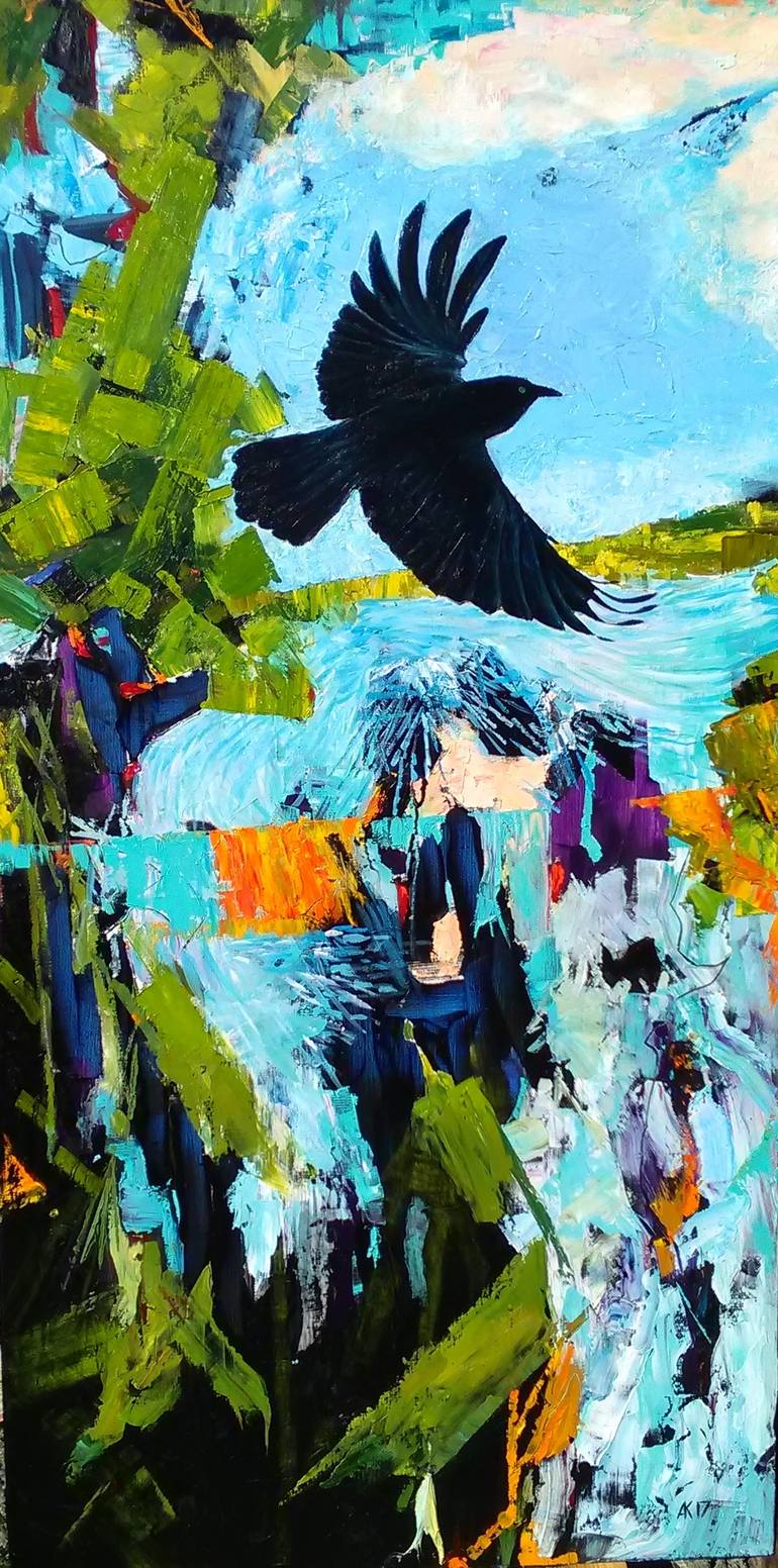 Raven Painting by Anatoly Kornilov | Saatchi Art