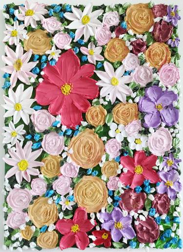 Original Fine Art Floral Painting by V Blahut