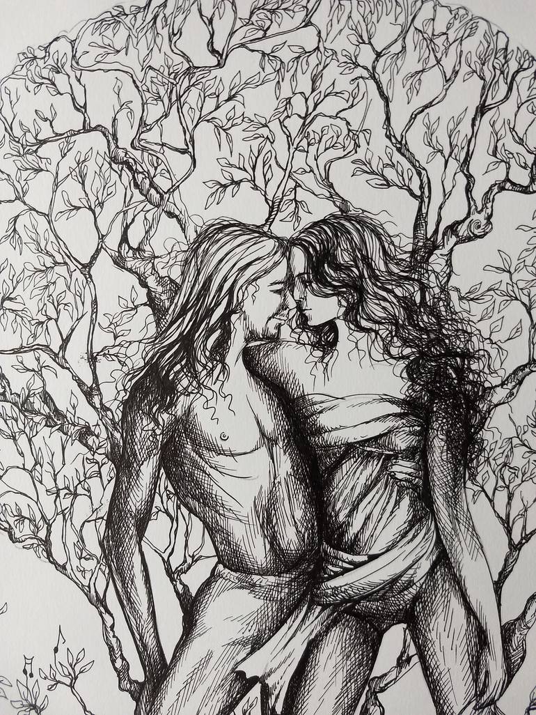 Original Love Drawing by Anna Maria Saponaro
