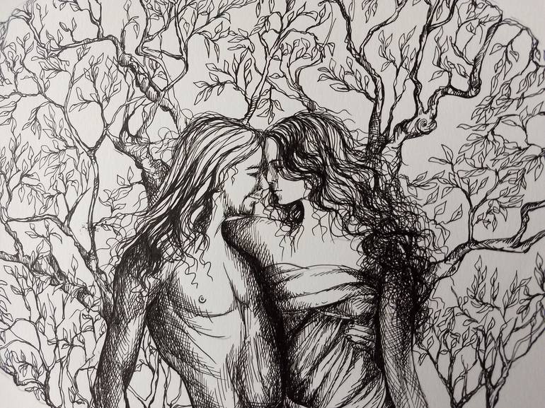 Original Love Drawing by Anna Maria Saponaro