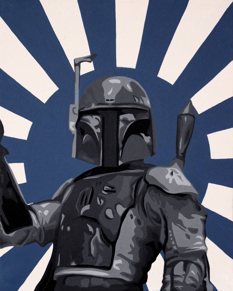 Original Pop Culture/Celebrity Painting by Oni Sakti | Other Art on Canvas | Icons Of Star Wars: Boba Fett