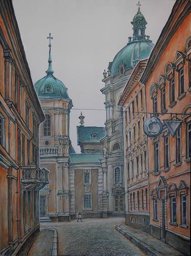 Original Impressionism Architecture Paintings by Valerii Oliinyk