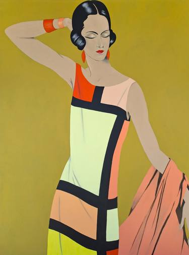 Original Art Deco Fashion Paintings by Howard Moffatt