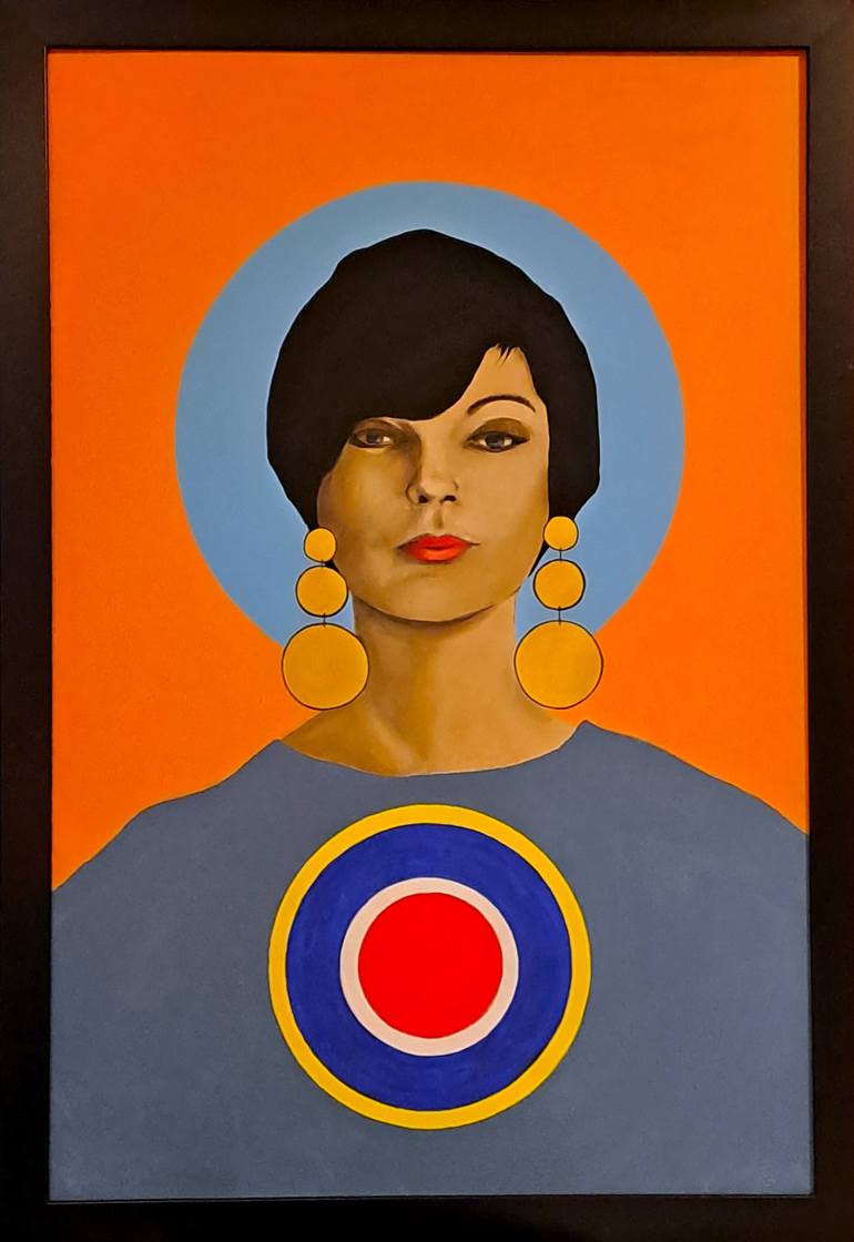 Original Bauhaus Pop Culture/Celebrity Painting by Howard Moffatt