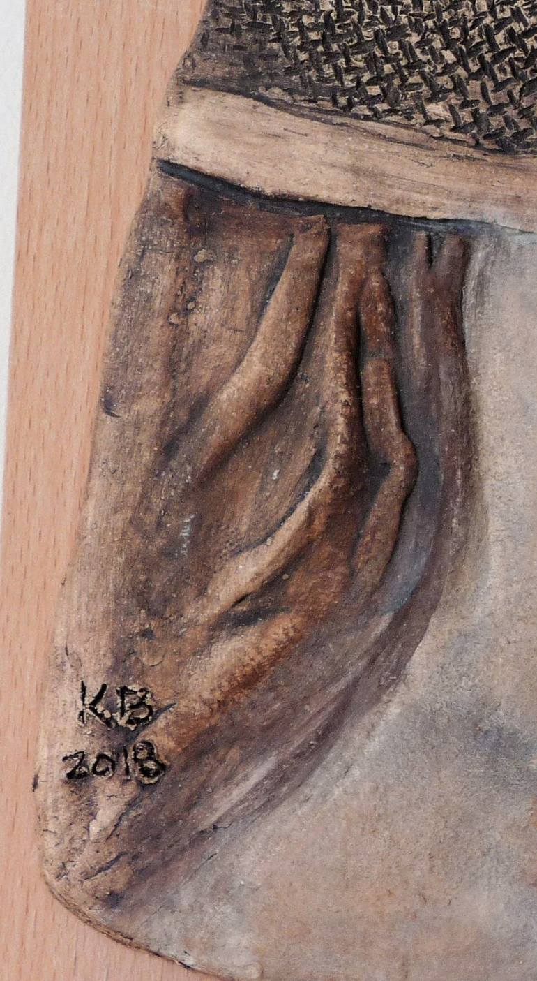 Original Portraiture Women Sculpture by Krystyna Bukowiecki 