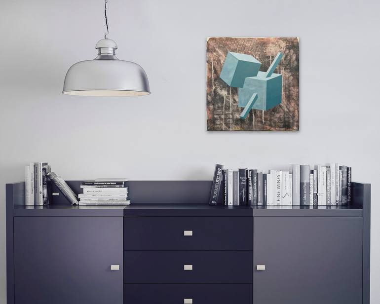 Original Geometric Abstract Painting by Stanley Zinser
