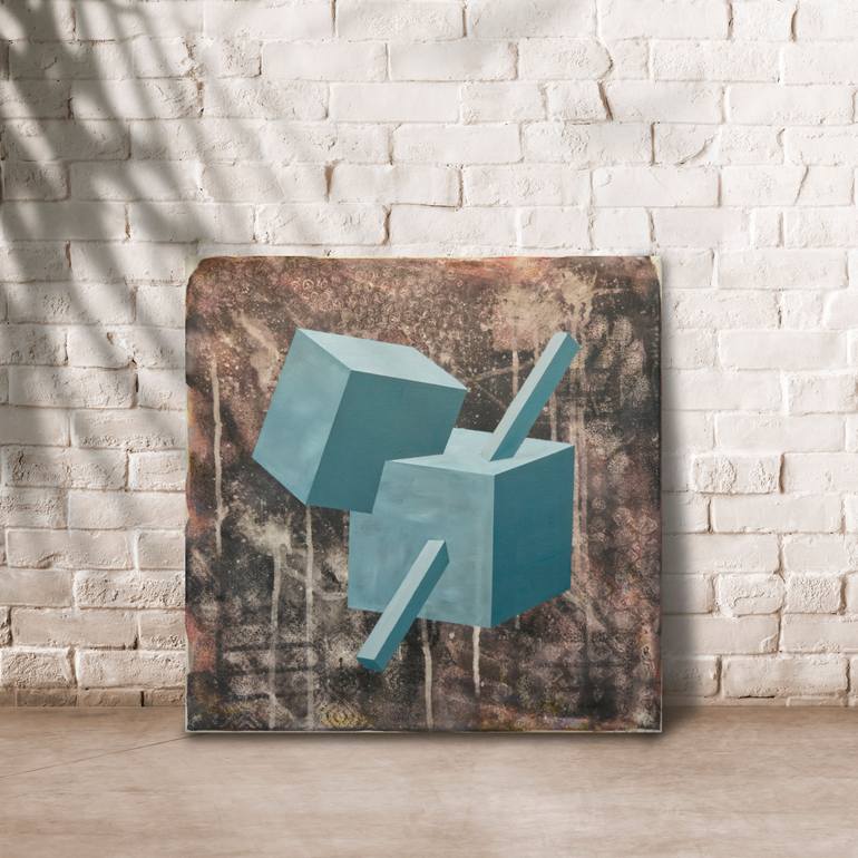 Original Geometric Abstract Painting by Stanley Zinser