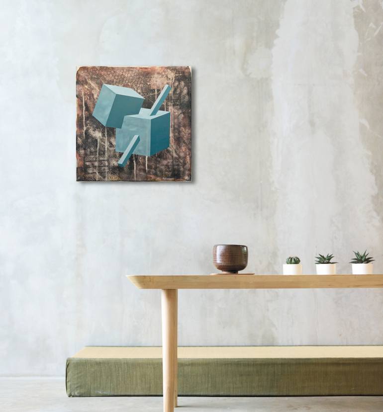 Original Geometric Abstract Painting by Stanley Zinser