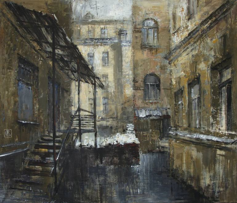 The yard on the street Rimsky-Korsakov Painting by Anna Smorygina ...