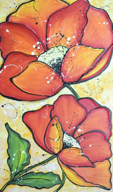 Print of Floral Paintings by Madisson ART