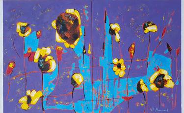 Original Expressionism Floral Paintings by Nikola Nikolic