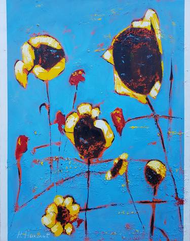 Original Expressionism Floral Paintings by Nikola Nikolic