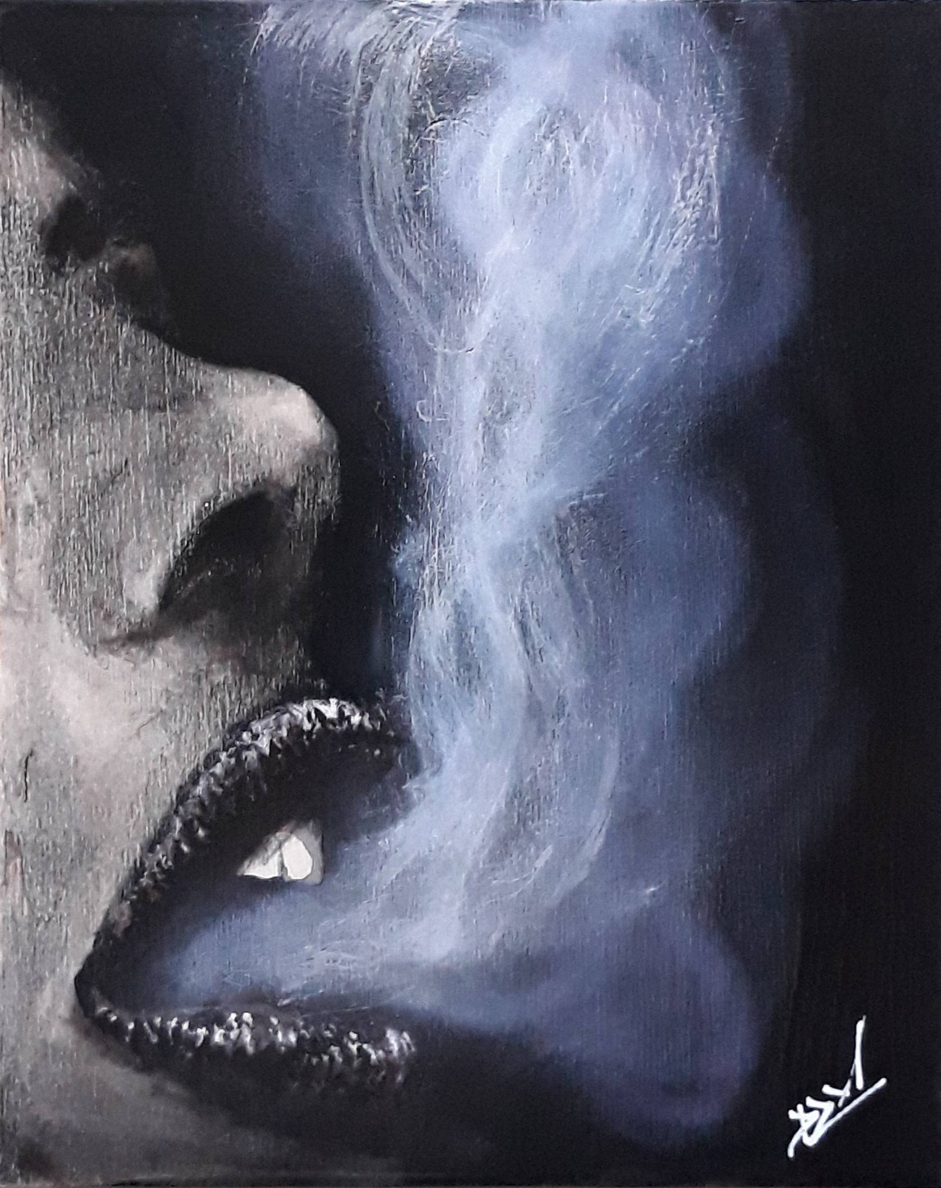 painting cigarette smoke smoke Painting by Dzmitry Vasilenka