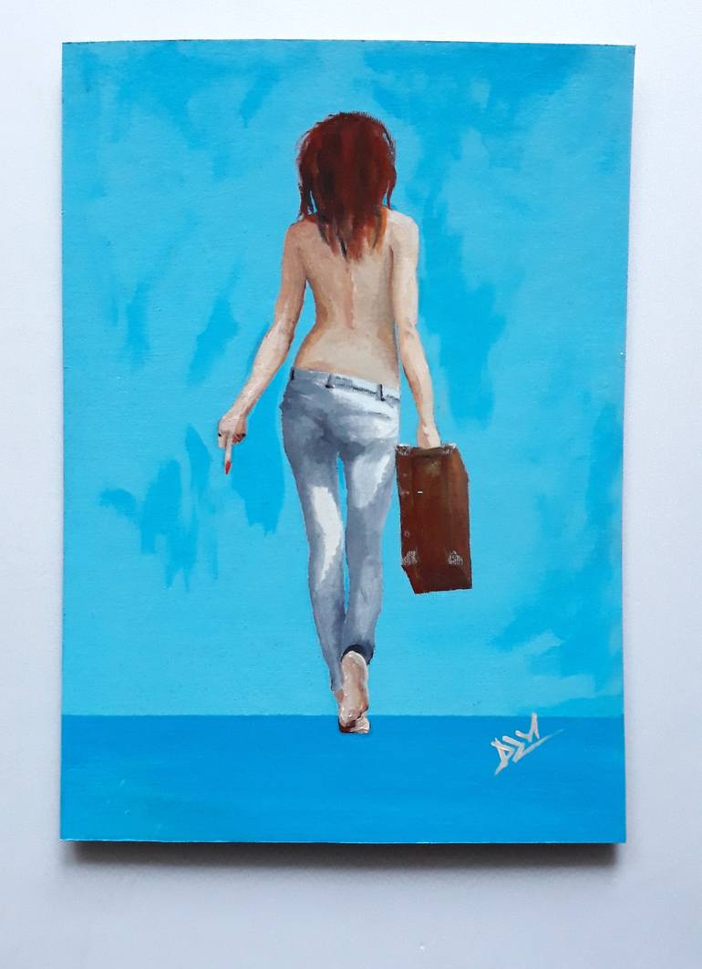 Original Modernism Women Painting by Dzmitry Vasilenka