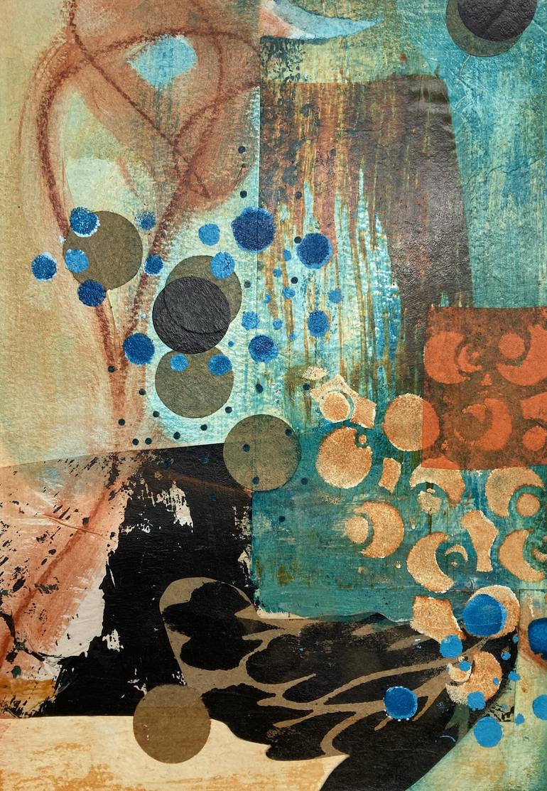 Original Contemporary Abstract Collage by Marie-Claude Fournier