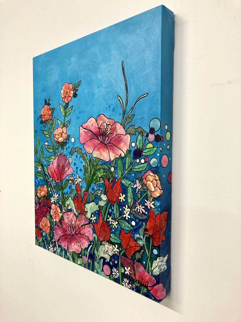 Original Floral Painting by Marie-Claude Fournier